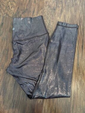 Lululemon Align High-Rise Pant 25” Shine Radiate Foil Print French Press Size 8